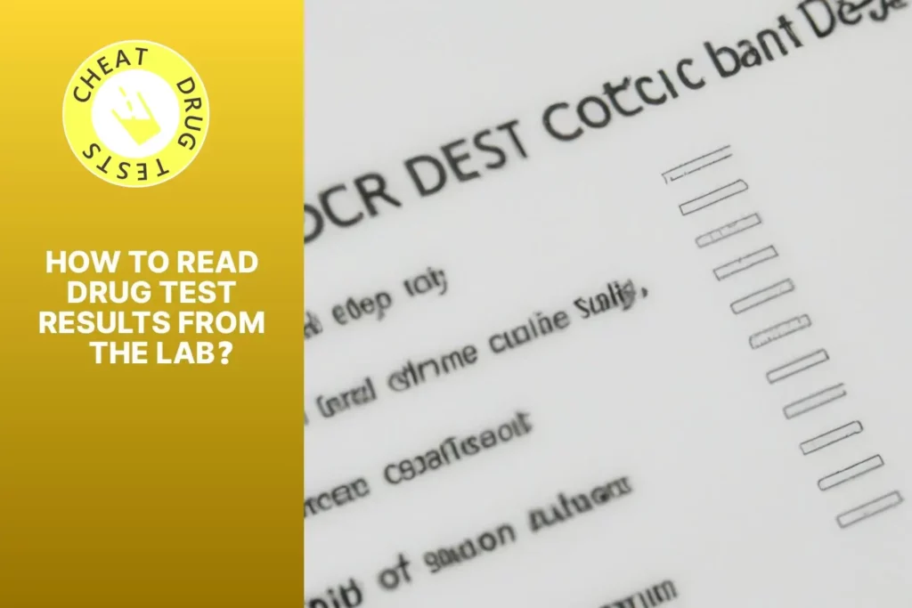 How to read drug test results from a urology lab